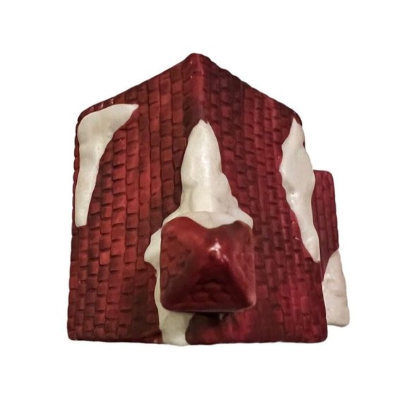 Wonderful Miniature 5"  Illuminated Porcelain  FIRE HOUSE Hand Painted Studio 5 - Picture 5 of 9